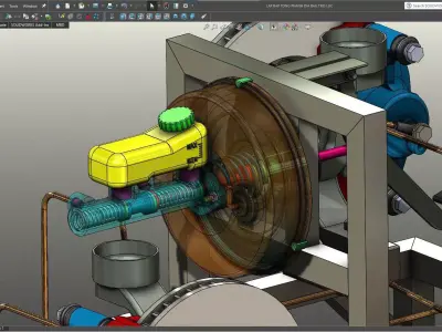 Floating Caliper Disc Brake 3D model