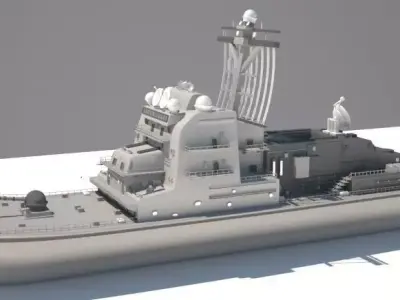 Fighter Ship Low-poly 3D model