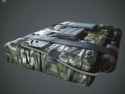 C4 RDX Bomb Low-poly 3D model