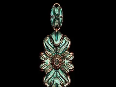 Engraved Antique Bracelet  3D print model