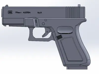 Glock 19 Gen 4 Free 3D model