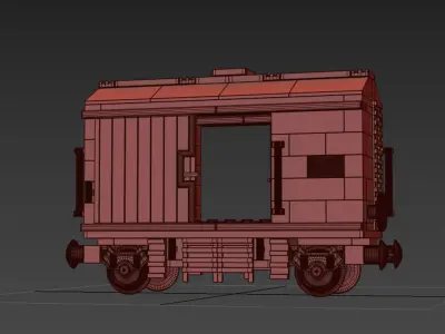 Lego Small Freight Wagon 3D model