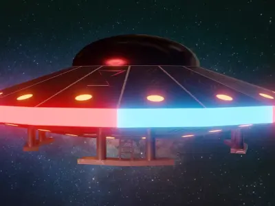 Flying Saucer- Low Poly Low-poly 3D model