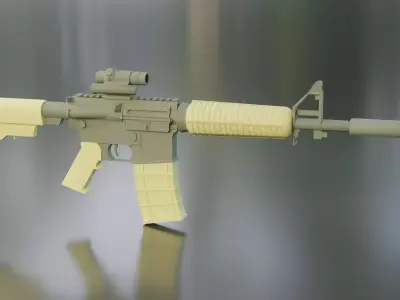 M16A3 rifle Free low-poly 3D model