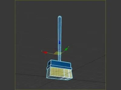 Carton Broom 3D model