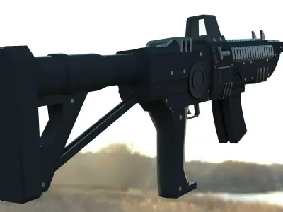 A gun  Free 3D model