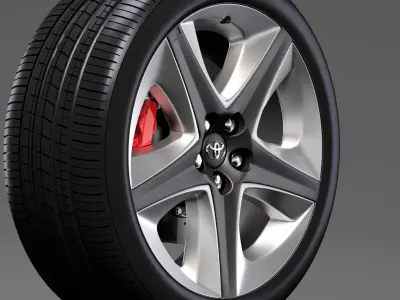 Toyota Prius 2017 wheel 3D model