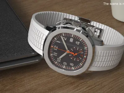  Luxury Wristwatch with Rubber Strap 