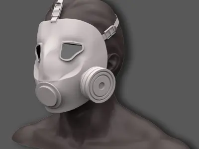 14 Gas Mask Base Mesh Pack 3D model