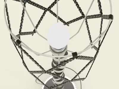 Industrial camshaft lamp 3D model