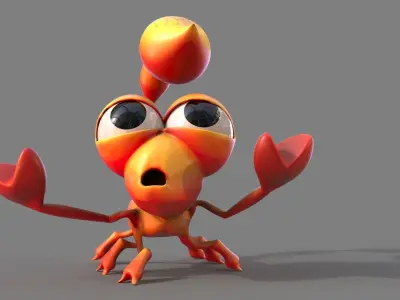 cartoon scorpion Low-poly 3D model purchase