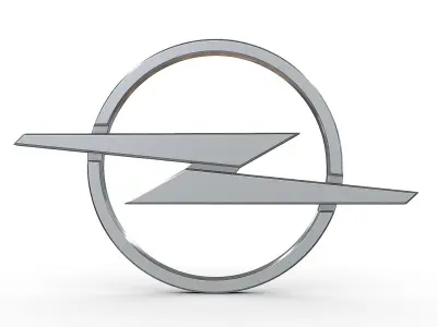 opel new logo 3D model