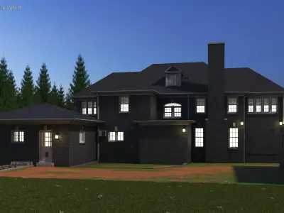  Colonial Style House with Garage and Garland 