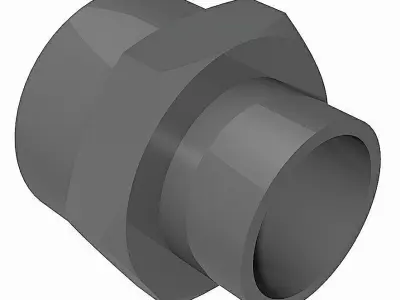 PVC Adaptor Sockets - Socket x BSP Female Free 3D model