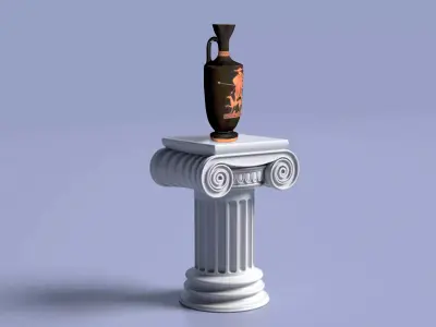 Greek lekythos replica 3D model