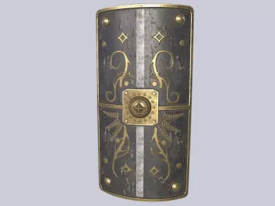 Scutum Low-poly 3D model