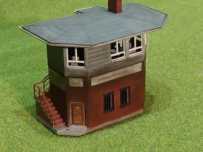 German signal box Stolberg 1-120 resin 3D print model