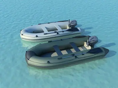 Inflatable boats 3D model
