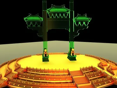 Chinese Gate 3D model