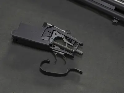 Scan IZh-27 M or  MP-27 M USSR russian double barrel shotgun 3D model