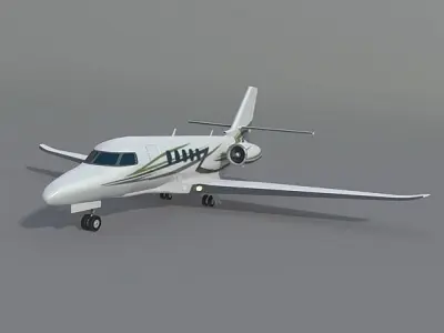 Cessna Citation Latitude business jet 3D model