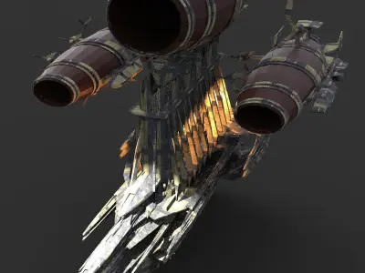 Royal Dragon Cathedral Ship Slim 3D model
