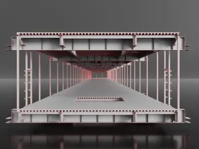 Industrial Metal Ramp 3D model