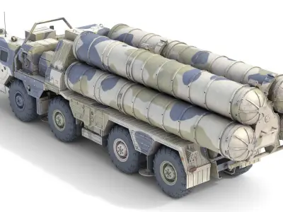 S-300 missile system Low-poly 3D model