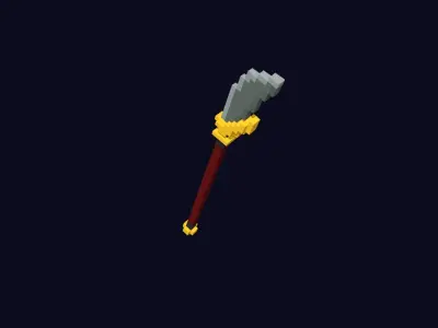 Voxel Polearm 5 - 3D Lowpoly Weapons Low-poly 3D model