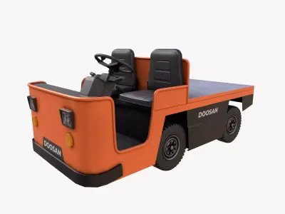 Industrial Utility Vehicle Low-poly 3D model