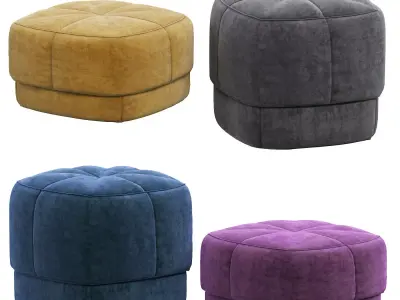 Circus Velour Pouf Normann Copenhagen 3D model