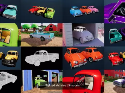 Stylized Vehicles 3D Model Pack