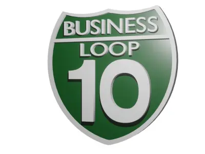 Sign Highway Business Loop 10 3D model