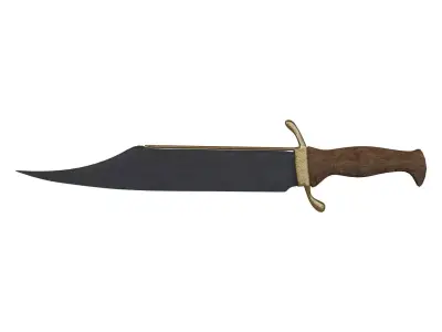 Knife samurai sword Low-poly 3D model