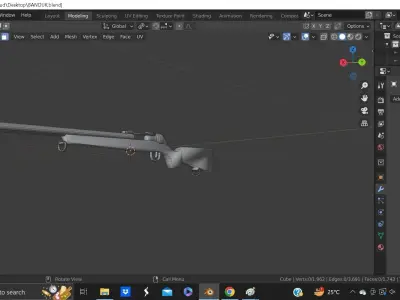 SIMPLE RIFFEL WITH LOWPOLY  Free 3D model