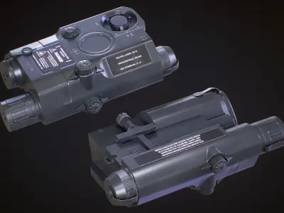 AR-15 Laser Scope Low-poly 3D model