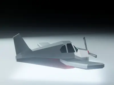 Low-poly 3D model of Aircraft Free low-poly 3D model