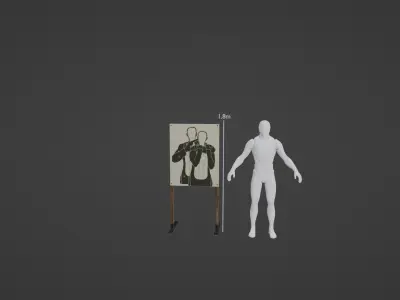Target Set Low-poly 3D model