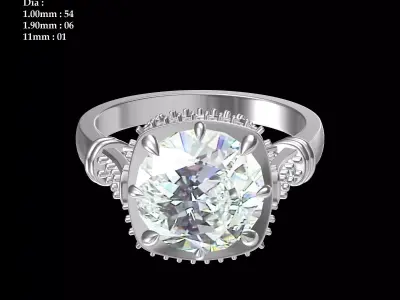 Wedding Ring  3D print model 385
