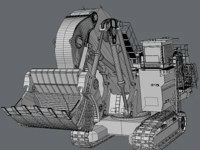 Mining Excavator 6050 FS 3D model