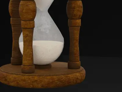 Sand Hour Glass Low-poly 3D model