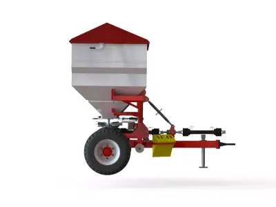 WG 0008 - Semi-mounted fertilizer 1000 kg 3D model