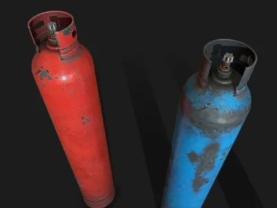 Gas cylinder 2 Low-poly 3D model purchase