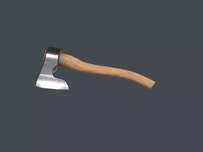 The axe is low - poly Low-poly 3D model