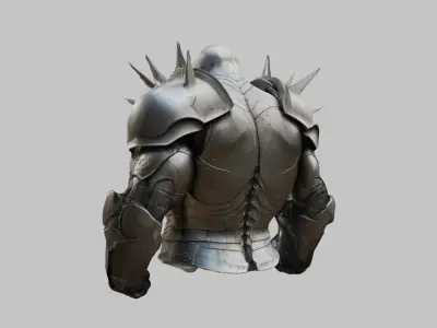 Medieval Armor Spiked Steel Low-poly 3D model