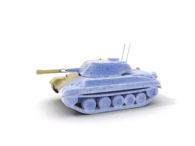 Olive Military Tank model pack Low-poly 3D model purchase