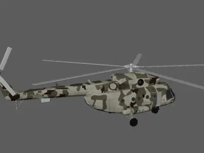 Helicopter 3D Model with Fly Animation - Game-Ready Realistic Low-poly 3D model