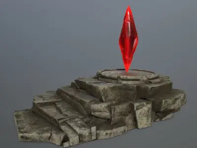 Crystal Ruin Gate Low-poly 3D model