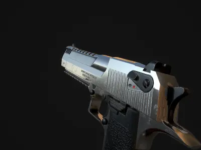 DESERT EAGLE PISTOL Low-poly 3D model