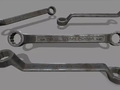 wrench Low-poly 3D model 30